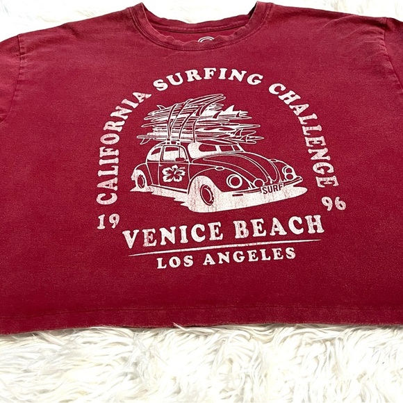 VENICE BEACH California Surfing Challenge 1996 Cropped T-Shirt Unisex RARE - Picture 2 of 6